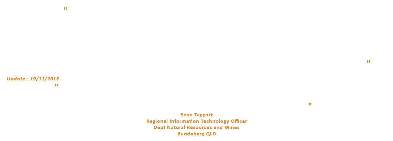 &nbsp;" Our office at 16 Enterprise Street, Bundaberg, was recently converted over to Highband 25. The work was of a very high standard, with the patch panel and fly leads minimising cabling issues, and ordering our communications areas. Mostly though, the work was conducted very professionally, with client negotiation, and downtime for staff of the utmost consideration. The work was conducted whilst the building was still occupied and day to day work being carried out, which was a supreme effort to do. Many staff commented that BHT showed patience to work around their schedules. It was a great success and looking forward to how the network infrastructure now will minimise communications issues. " Update : 19/11/2015 " The cabling has been in for 3 years now, and we've not had to get a single outlet rectified. We are using VOIP at this office, and as such, I have not had to touch the cabling infrastructure, nor any patch leads. The work carried out has proven itself to be of the highest quality. " Sean Taggart Regional Information Technology Officer Dept Natural Resources and Mines Bundaberg QLD